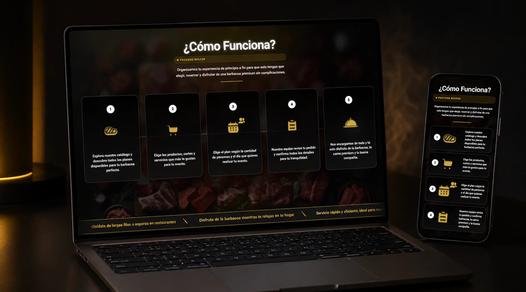 Web completa y personalizada para Beefergrill - captura 2